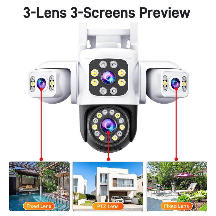 2MP HD 360 Degree Panorama 3 Lens IP66 Waterproof Wireless WiFi Camera, 15 Days Memory Card, 30 Days Memory Card 2MP HD 360 Degree Panorama 3 Lens IP66 Waterproof Wireless WiFi Camera, 15 Days Memory Card, 30 Days Memory Card